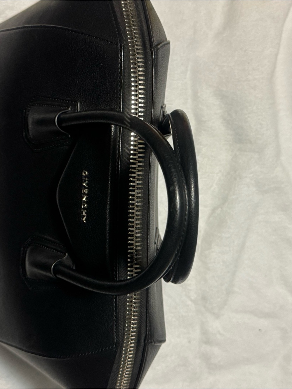 Givenchy Black Leather Satchel with Top Handles - Picture 4 of 6